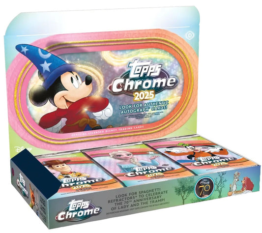 2025 Topps Chrome Disney Hobby Box - (6 cards per pack, 12 packs per box)
