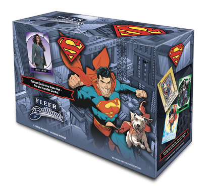 2025 Upper Deck Fleer Brilliants Superman Mega Box (14 pack per box, 5 kartu per pack) - minimal 1 numbered parallel per box