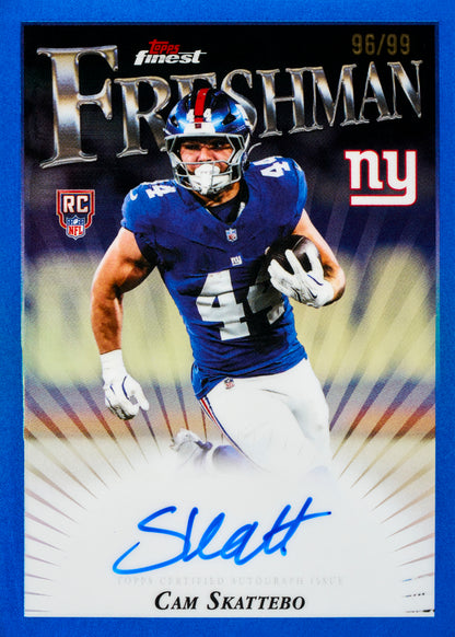 2025 Topps Finest Football Hobby Box (10 Cards Per Pack, 6 Pack Per Box) 2 Autographs Per Box
