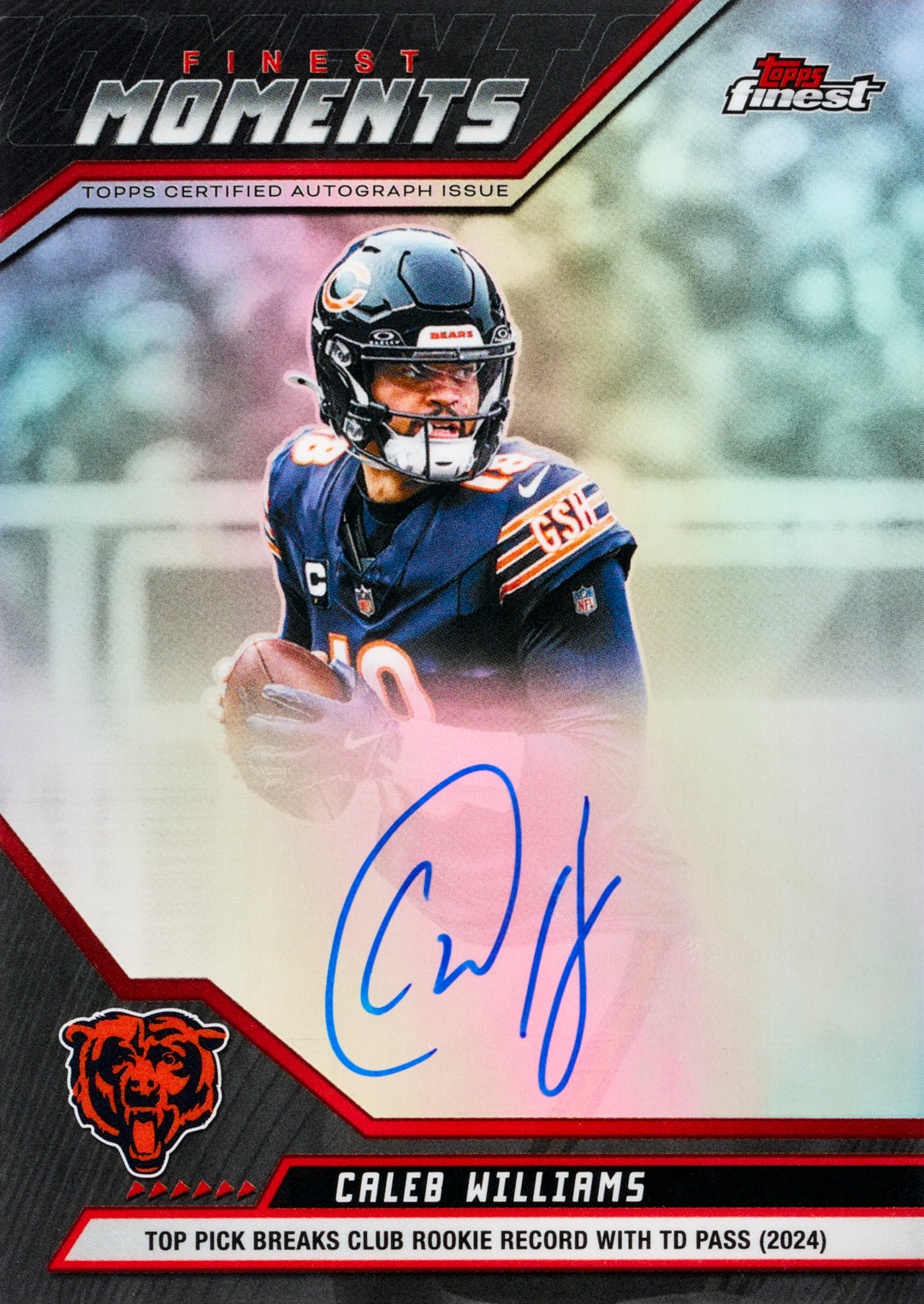 2025 Topps Finest Football Hobby Box (10 Cards Per Pack, 6 Pack Per Box) 2 Autographs Per Box