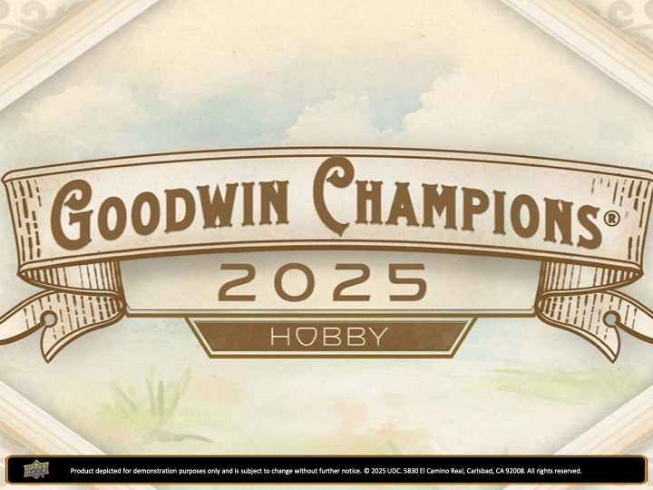 2025 Upper Deck Goodwin Champions Hobby Box (15 pack per box, 5 kartu per pack) - 2 hits per box