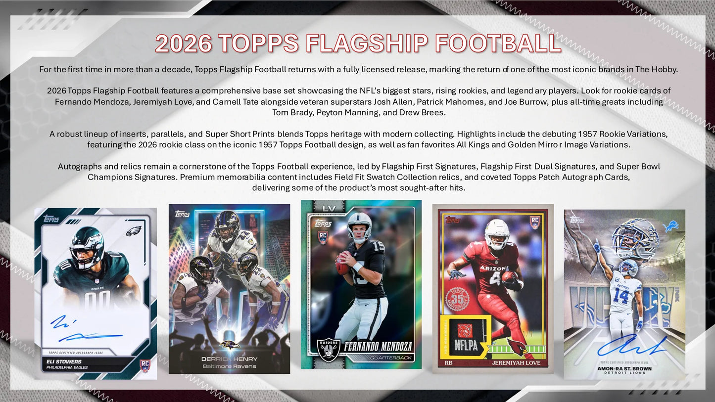 2026 Topps Flagship Football Banner