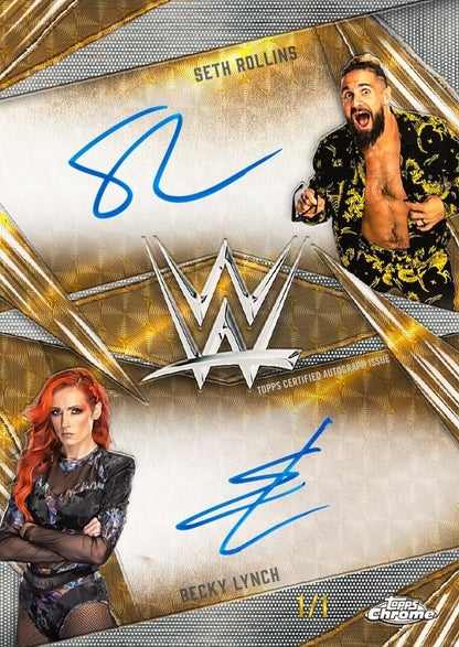 2026 Topps Chrome WWE Breaker Delight Box (12 cards per pack 1 pack per box) 3 autograph per box