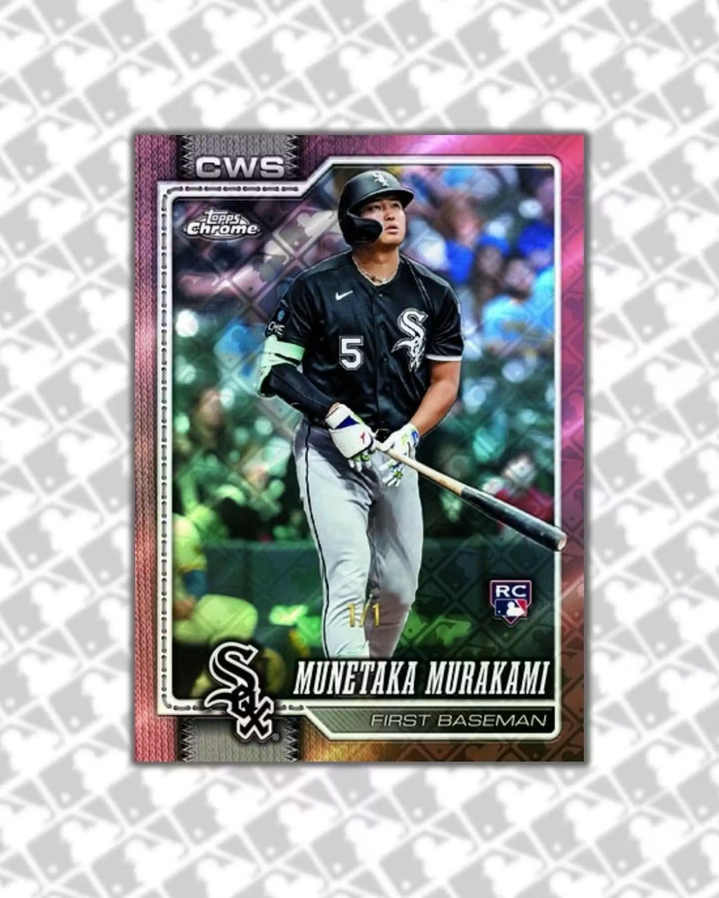2026 Topps Chrome Baseball Logofractor Edition RC Munetaka Murakami 1 of 1