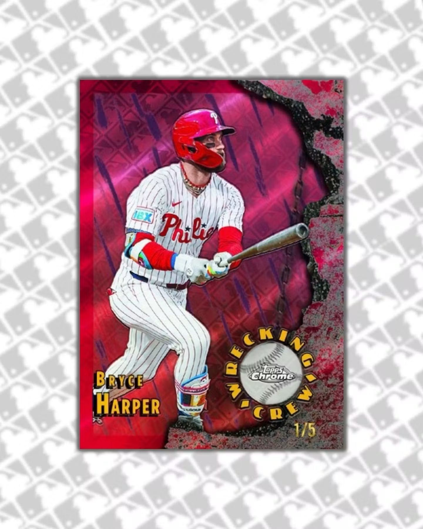 2026 Topps Chrome Baseball Logofractor Edition Bryce Harper Limit 5