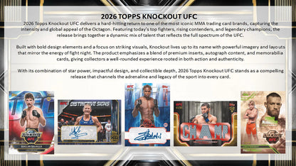 2026 Topps Knockout UFC Hobby Box Detail