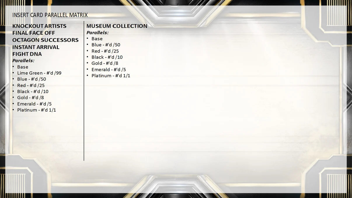 2026 Topps Knockout UFC Hobby Box Insert Card