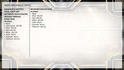 2026 Topps Knockout UFC Hobby Box Insert Card