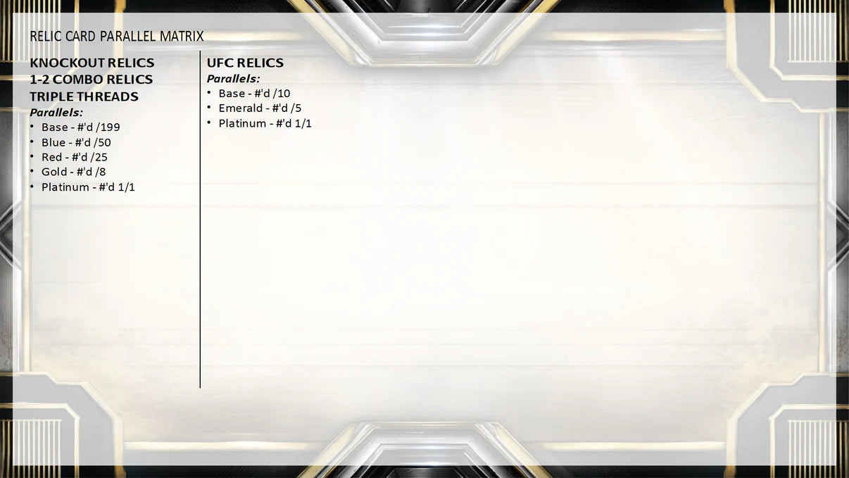 2026 Topps Knockout UFC Hobby Box Relic Card
