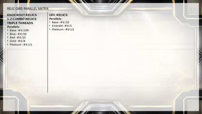 2026 Topps Knockout UFC Hobby Box Relic Card