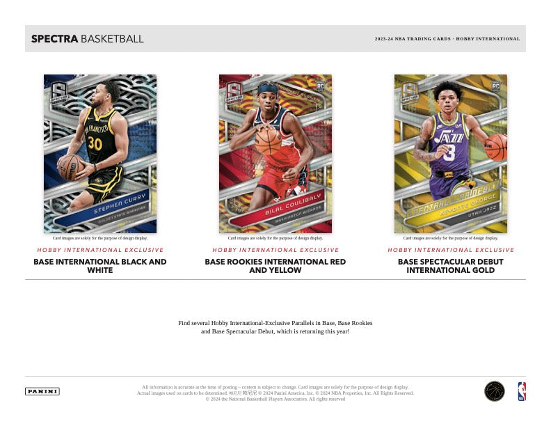 2023/24 Panini Spectra Basketball International Hobby Box (6 kartu per box) - 1 autograph/insert/titan per box