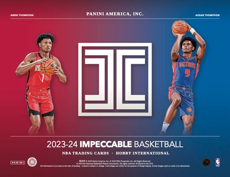 2023/24 Panini Impeccable Basketball International Hobby Box (5 kartu per box) - 2 autograph per box