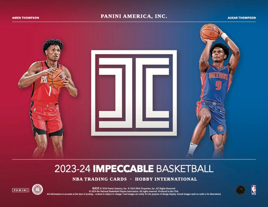 2023/24 Panini Impeccable Basketball International Hobby Box (5 kartu per box) - 2 autograph per box