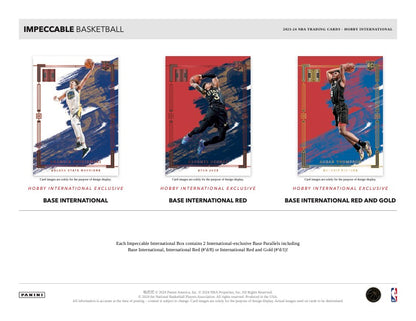 2023/24 Panini Impeccable Basketball International Hobby Box (5 kartu per box) - 2 autograph per box