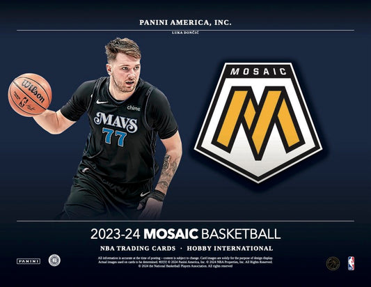 2023/24 Panini Mosaic Basketball Hobby International Box (12 pack per box, 5 kartu per pack) - 12 exclusive Mosaic Prizm per box