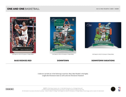 2023/24 Panini One and One Basketball Hobby Box (2 kartu per box) - 1 autograph & 1 base/insert/parallel per box