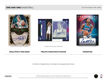 2023/24 Panini One and One Basketball Hobby Box (2 kartu per box) - 1 autograph & 1 base/insert/parallel per box