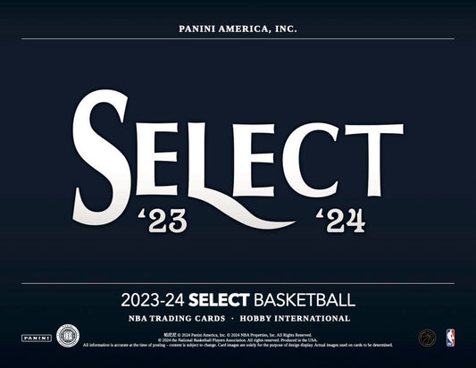 2023/24 Panini Select Basketball International Hobby Box (12 pack per box, 5 kartu per pack) - 12 prizms per box