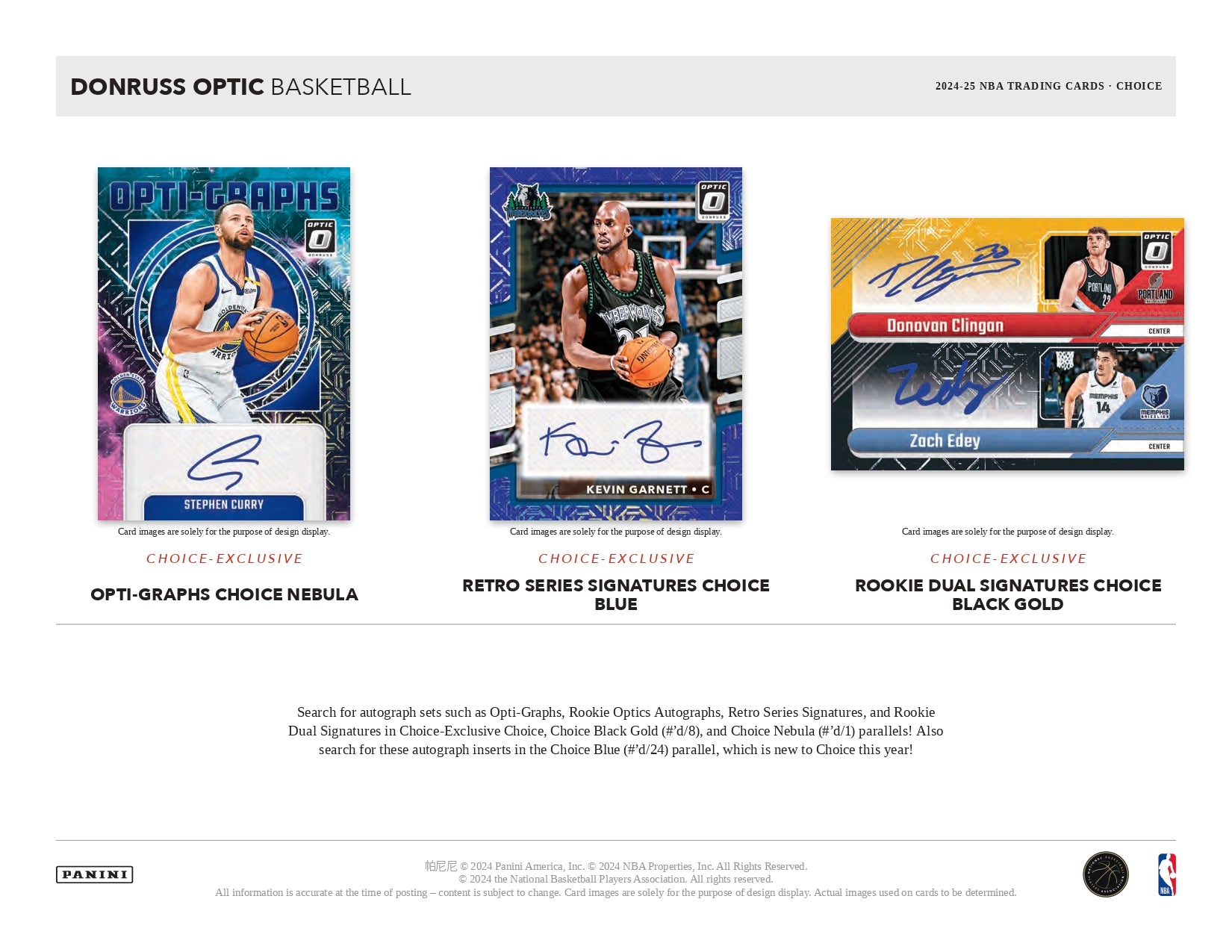 2024-25 Donruss Optic Basketball Choice Box Dual Signature Card