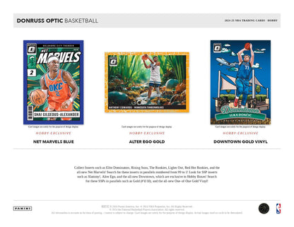 2024-25 Donruss Optic Basketball Hobby Box Insert Card