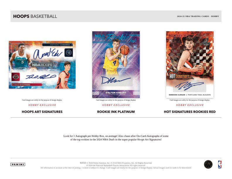 2024/25 Panini Hoops Basketball Hobby Pack (8 kartu per pack)