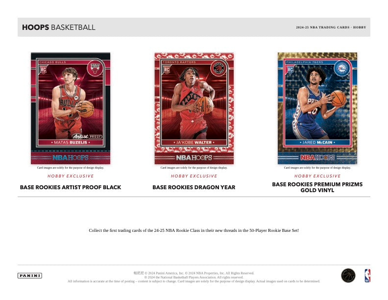 2024/25 Panini Hoops Basketball Hobby Pack (8 kartu per pack)