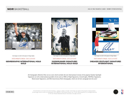 2024/25 Noir Basketball Hobby International Box Autograph Card
