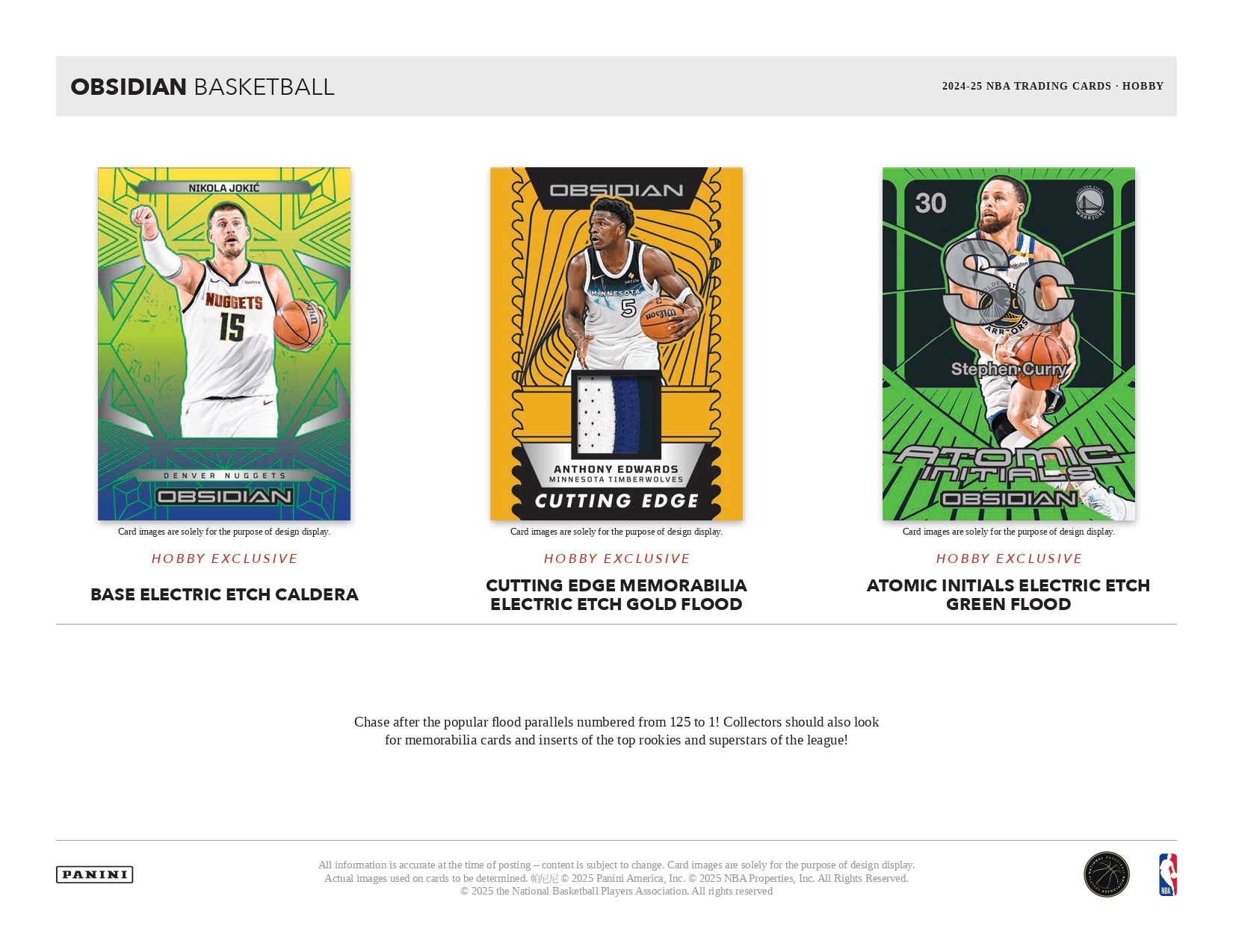 2024-25 Obsidian Basketball Hobby Box Exclusive Card