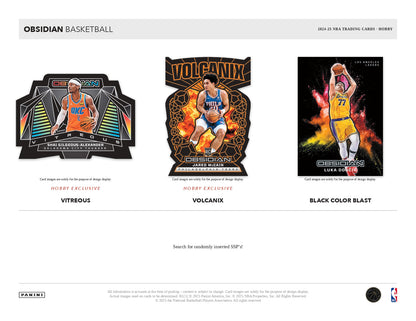 2024-25 Obsidian Basketball Hobby Box SSP Card