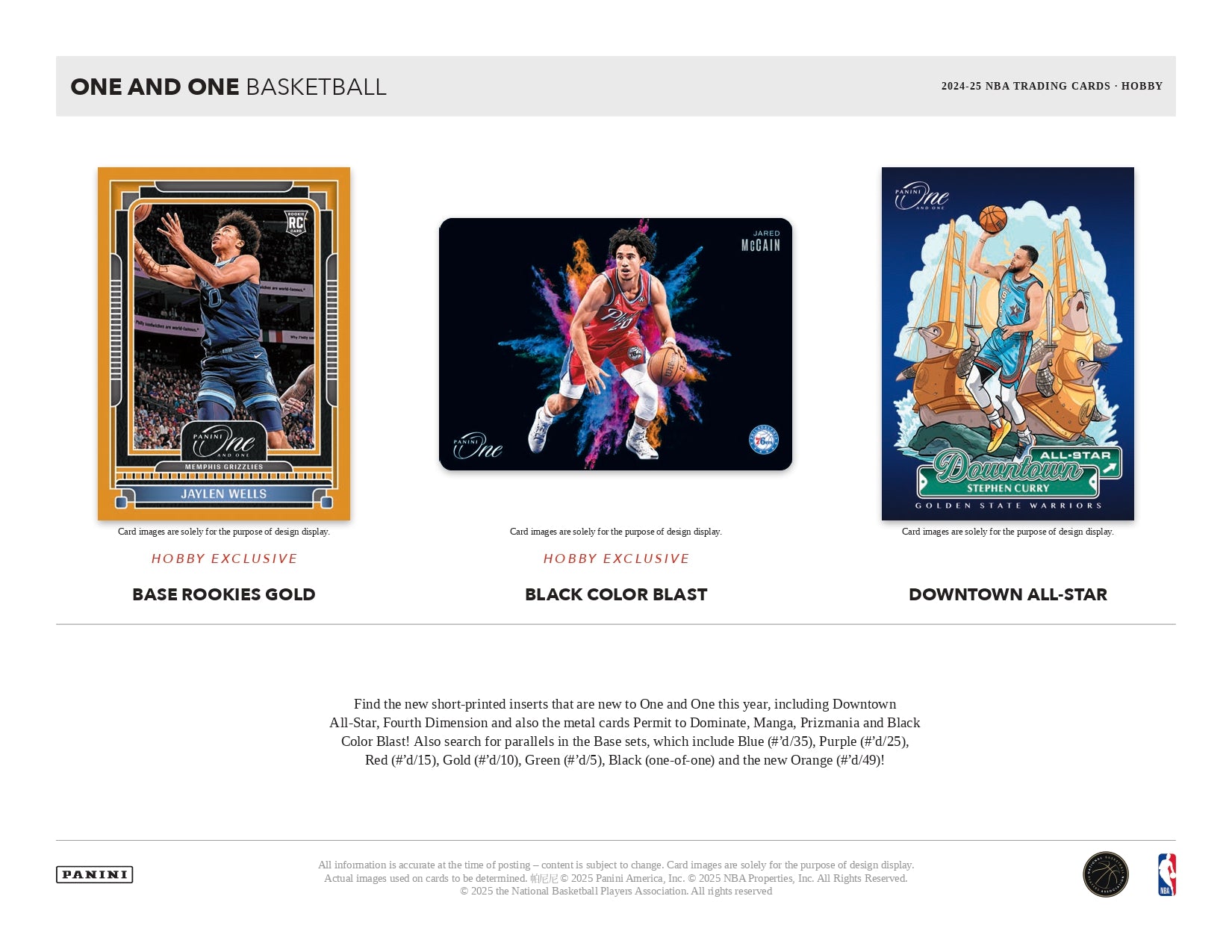2024-25 One And One Basketball Hobby Box Exclusive Card