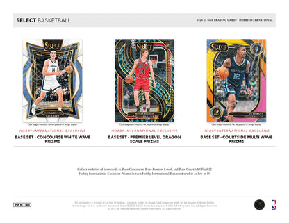 2024/25 Panini Select Basketball Hobby International Box Base Set Primz Card