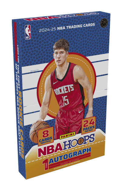 2024/25 Panini Hoops Basketball Hobby Box (24 pack per box, 8 kartu per pack) - 1 autograph per box