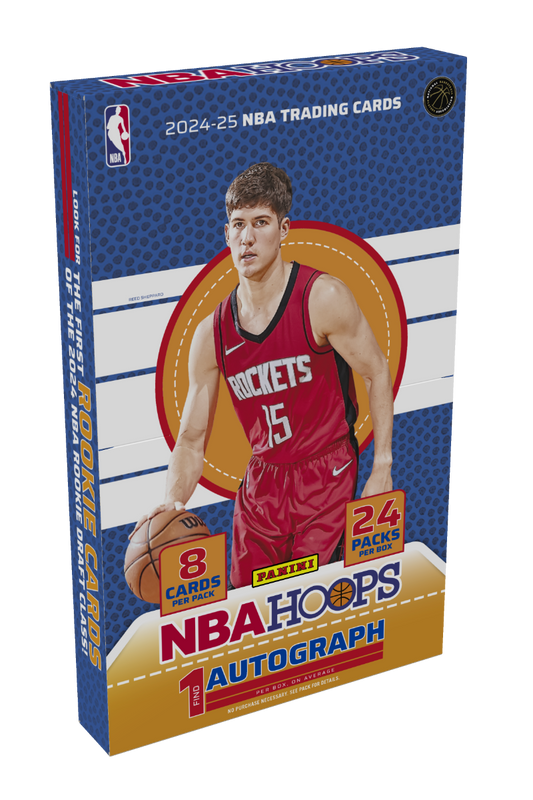 2024/25 Panini Hoops Basketball Hobby Box (24 pack per box, 8 kartu per pack) - 1 autograph per box