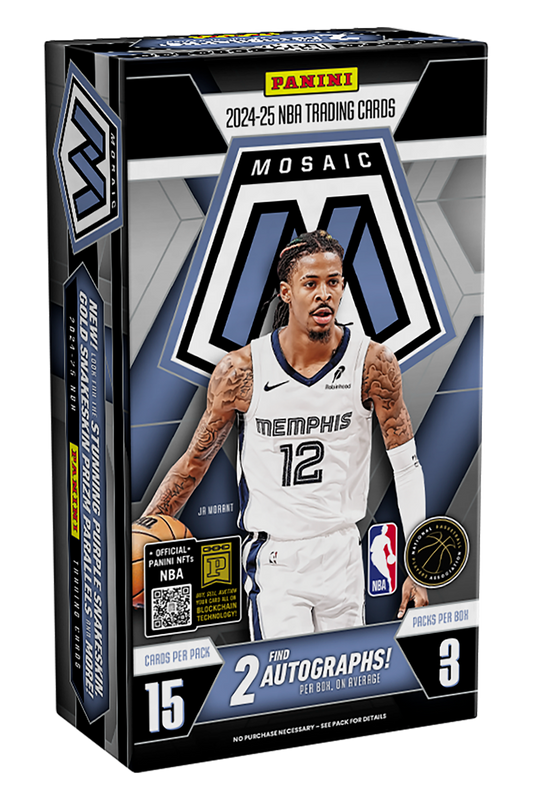 2024/25 Panini Mosaic Basketball Hobby Box (3 pack per box, 15 kartu per pack) - 2 autograph per box