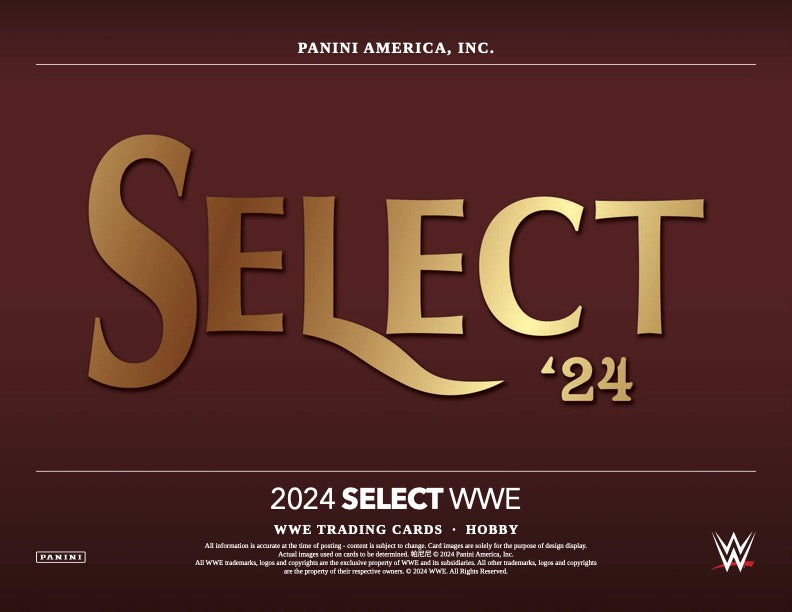 2024 Panini Select WWE Hobby Box (12 pack per box, 5 kartu per pack) - 2 autograph per box