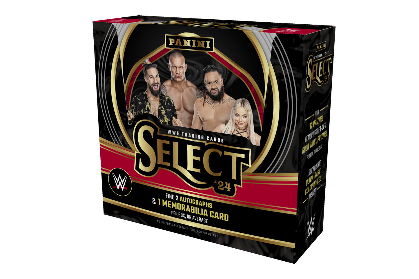 2024 Panini Select WWE Hobby Box (12 pack per box, 5 kartu per pack) - 2 autograph per box