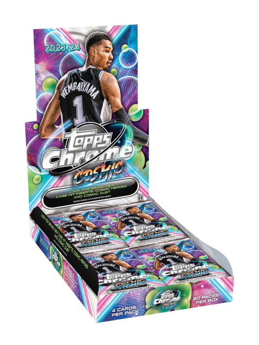 2023/24 Topps Cosmic Chrome Basketball Hobby Box (20 pack per box, 4 kartu per pack)