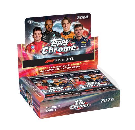 2024 Topps Chrome Formula 1 Qualifying Lap Box (16 pack per box, 4 kartu per pack)