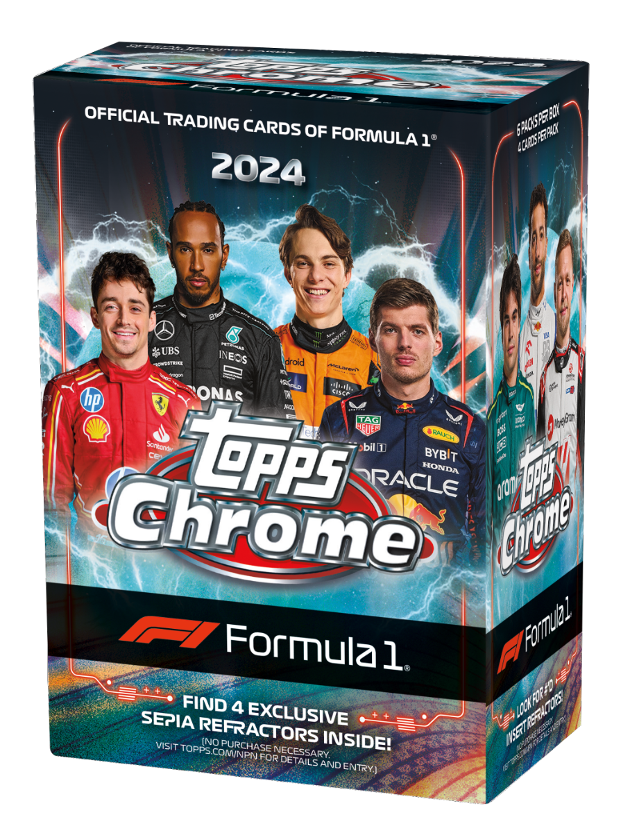 2024 Topps Chrome Formula 1 Value Box (6 pack per box, 4 kartu per pack)