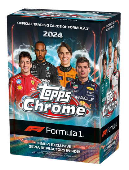 2024 Topps Chrome Formula 1 Value Box (6 pack per box, 4 kartu per pack)