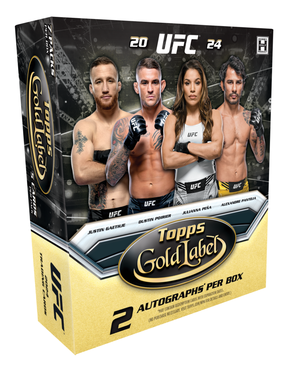 2024 Topps Gold Label UFC Hobby Box (7 pack per box, 5 kartu per pack) - 2 autograph per box