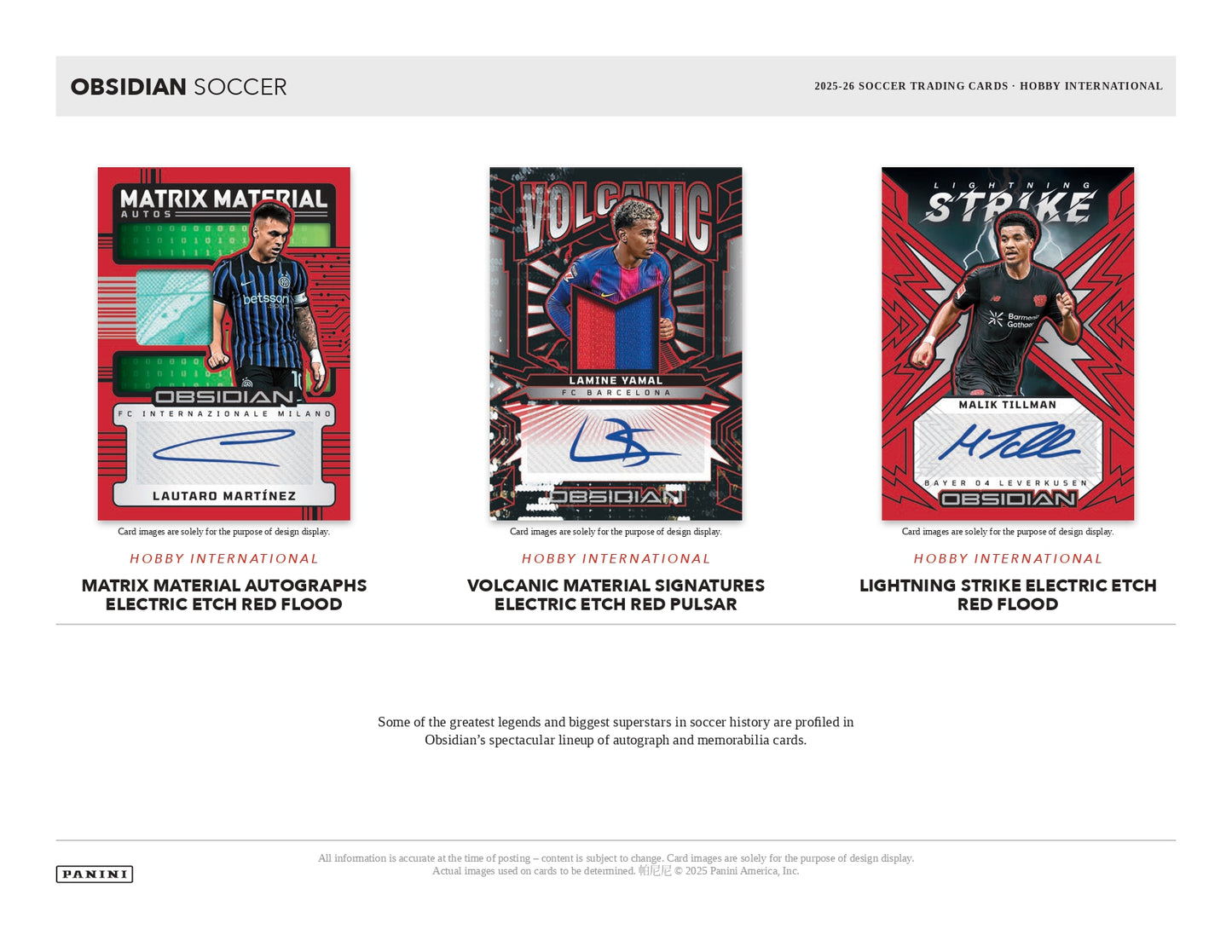 2025/26 Panini Obsidian Soccer Hobby International Box Autograph Exclusive Cards