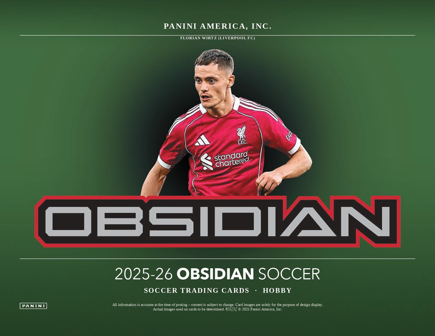 2025/26 Panini Obsidian Soccer Hobby Box 4 Autographs or
