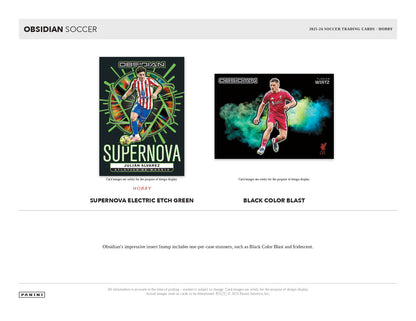 2025/26 Panini Obsidian Soccer Hobby Box Chase Cards