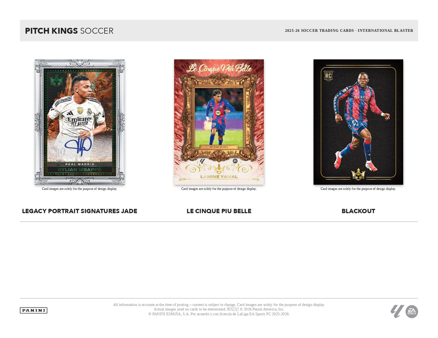 2025-26 Panini Pitch Kings Soccer International Value Box Hit Cards