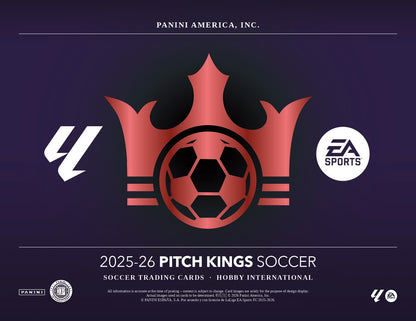 2025/26 Panini Pitch Kings Soccer Hobby International Box (10 Cards per pack, 1 pack per box) 1 Autograph Per Box