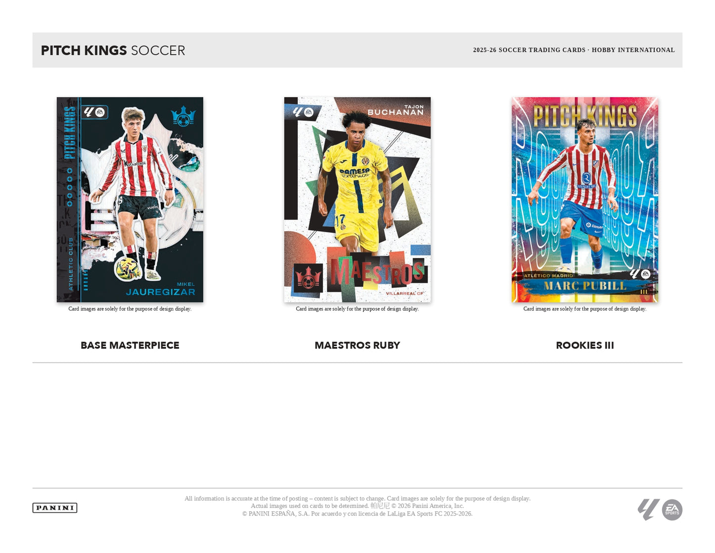 2025/26 Panini Pitch Kings Soccer Base Masterpiece Card