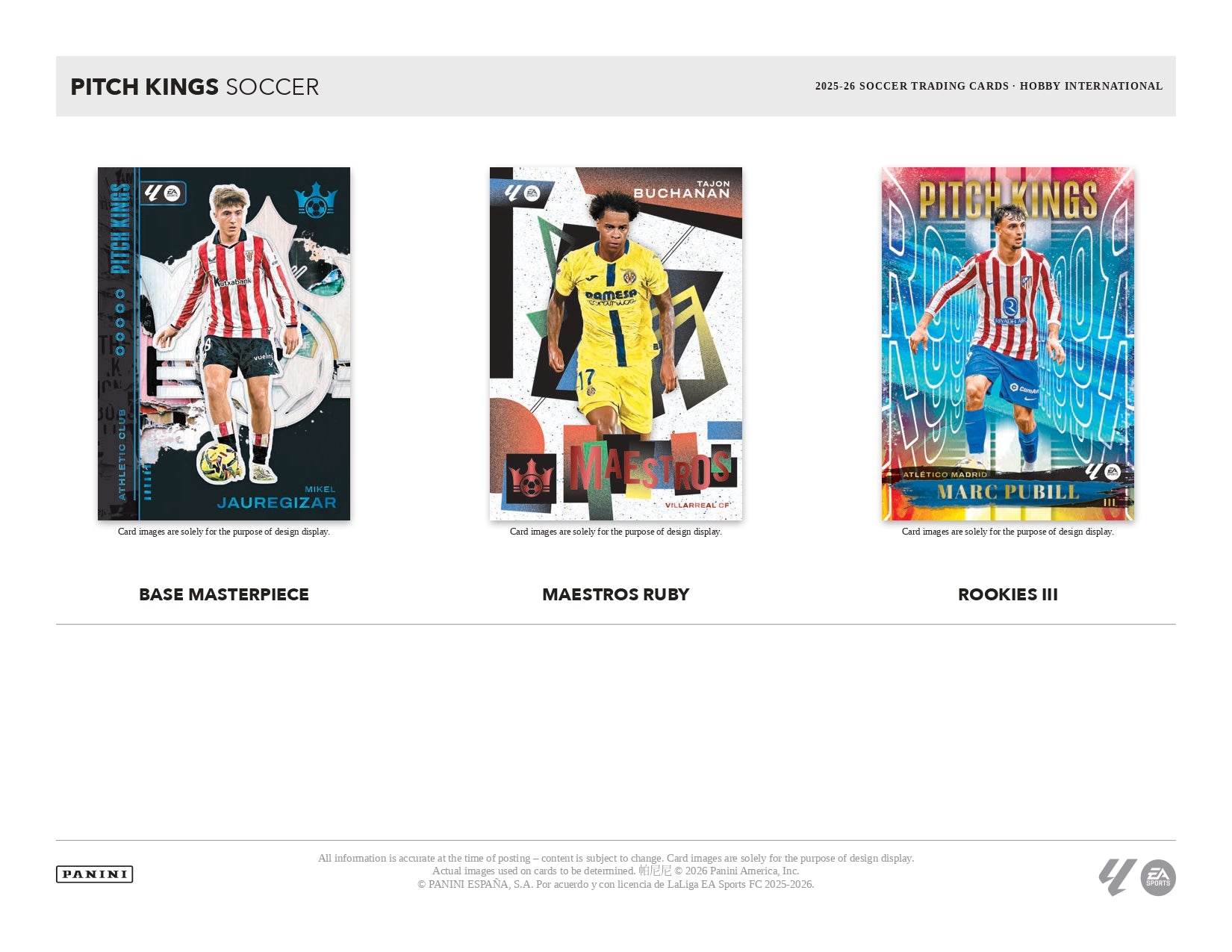 2025/26 Panini Pitch Kings Soccer Base Masterpiece Card