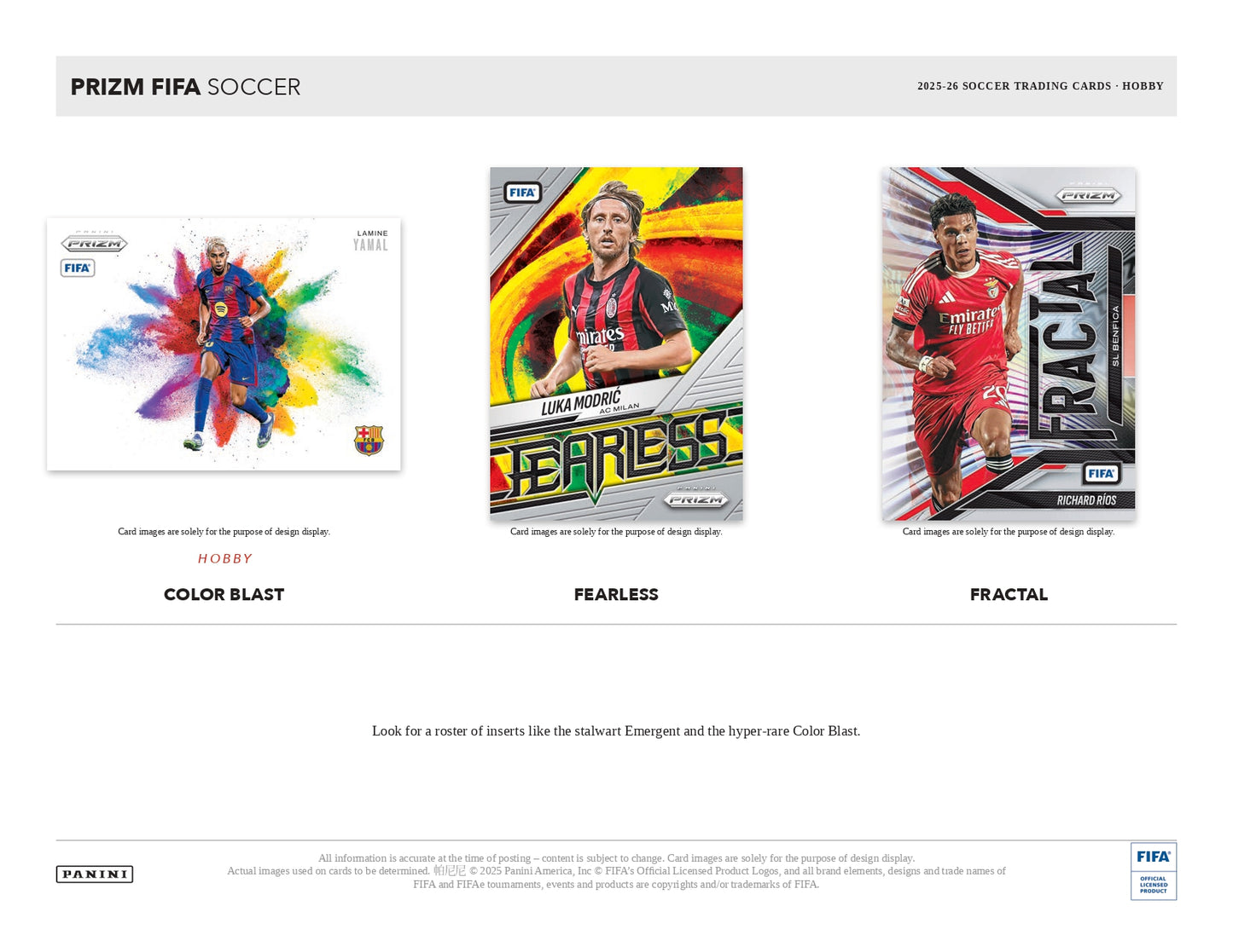 2025/26 Prizm FIFA Soccer Hobby Insert Card