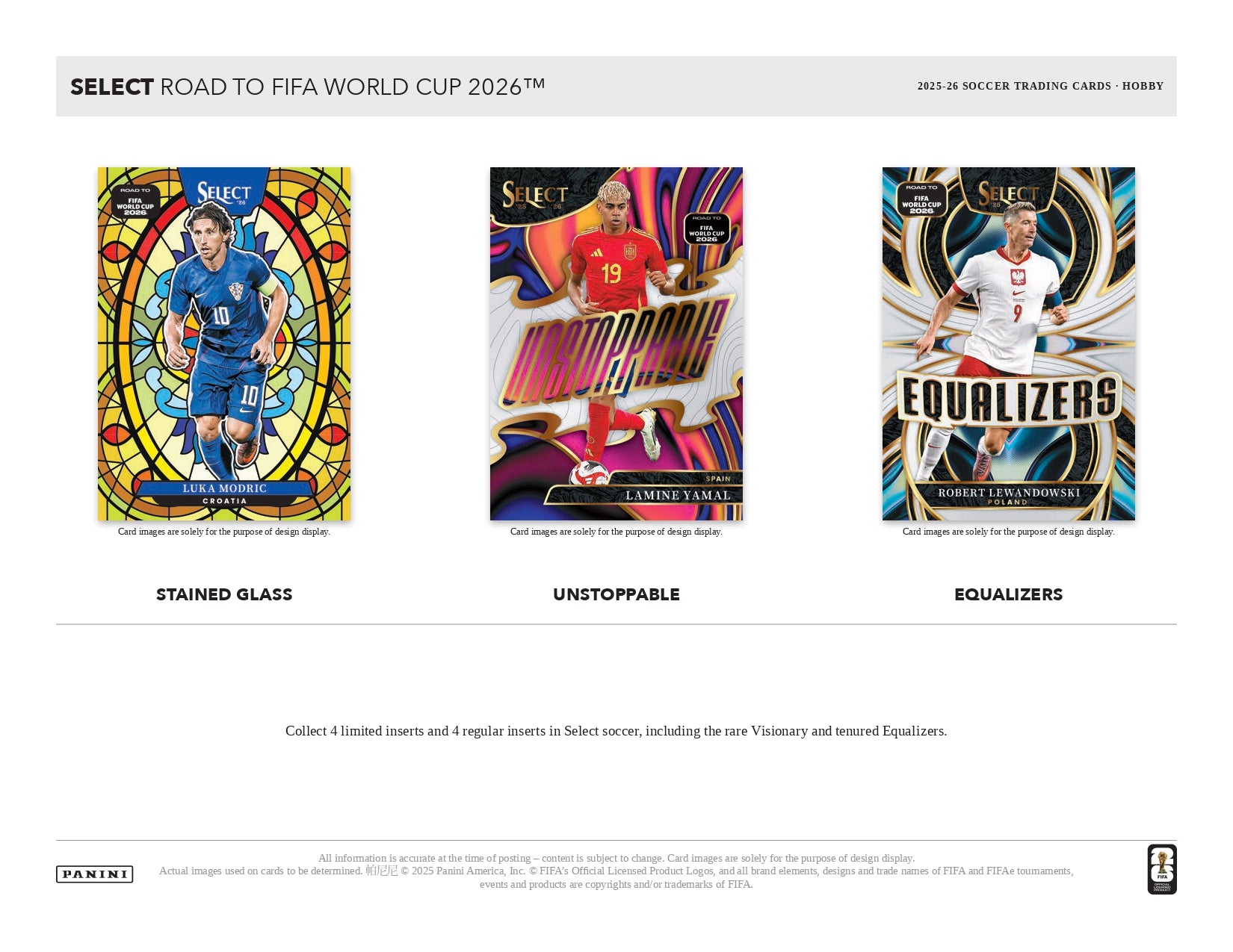 2025/26 Panini Select Road to FIFA World Cup 2026 Hobby Box Chase Cards